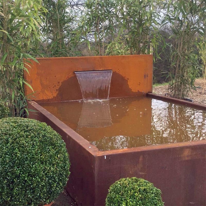 High Quality Backyard Corten Water Fountain Supplier